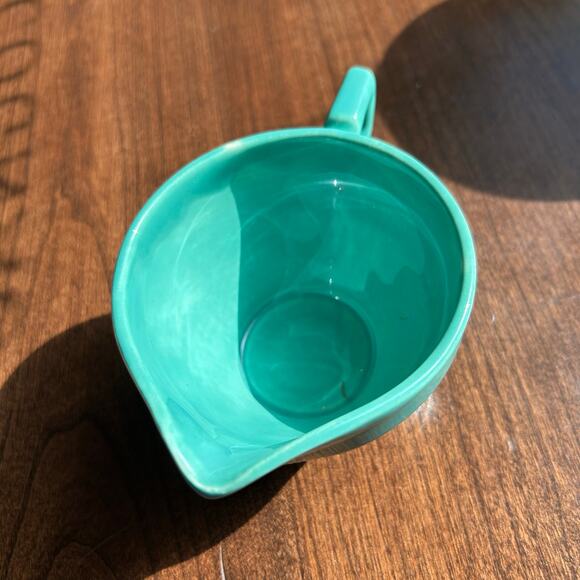 Vintage Vernon Kilns Early CA Vernonware Creamer Coronado Turquoise Aqua - Picture 3 of 10